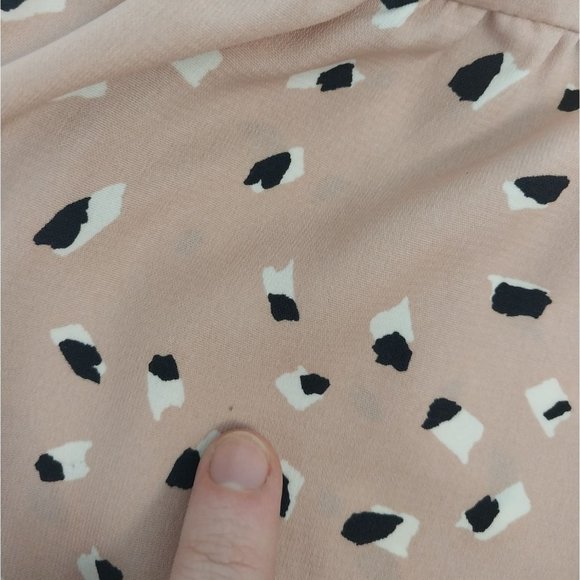 Andree by Unit Pink Tiered Flowy All Over Print Dress Sz Small - Picture 8 of 12